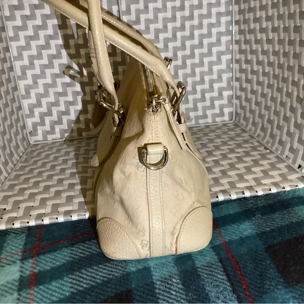 Y2K Dooney & Bourke Beige Logo Canvas Bag Casual Purse - Picture 4 of 14